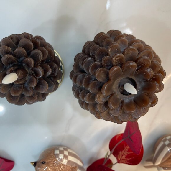 MacKenzie Childs Pinecone Flameless Candles (set of 2) - Picture 8 of 14